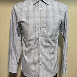 Roundtree & Yorke Light Blue Plaid Dress Shirt